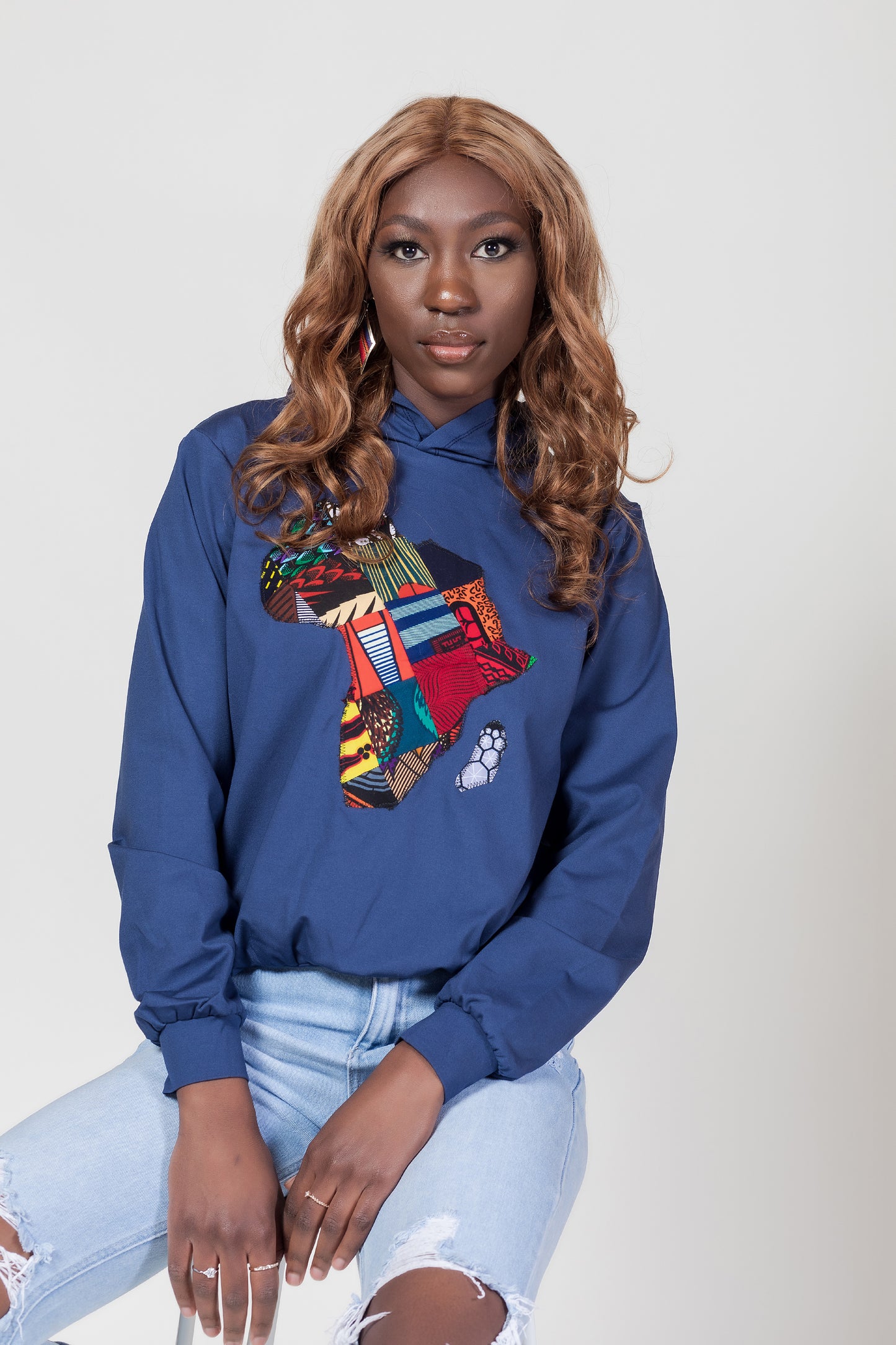 African Map Hoodie Sweatshirt